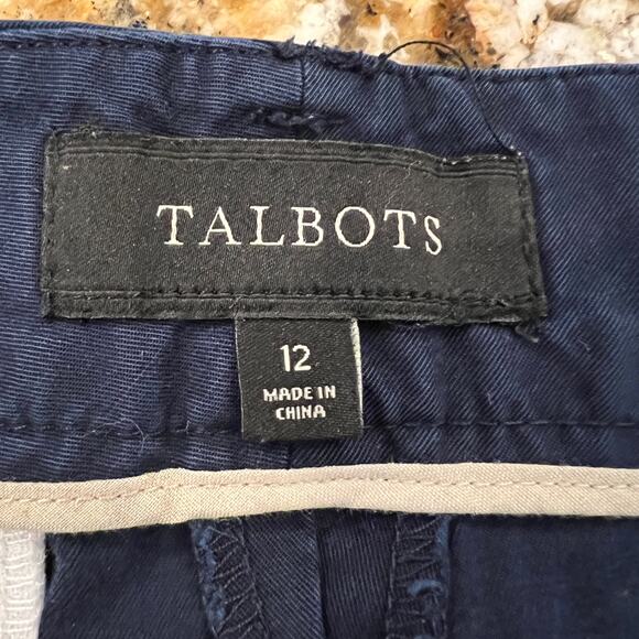 Talbots Women's Navy 7" Perfect Shorts - SIZE 12 - Picture 4 of 9